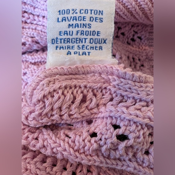 April Cornell Memories Cropped Sweater Orchid Size XL - Picture 9 of 13